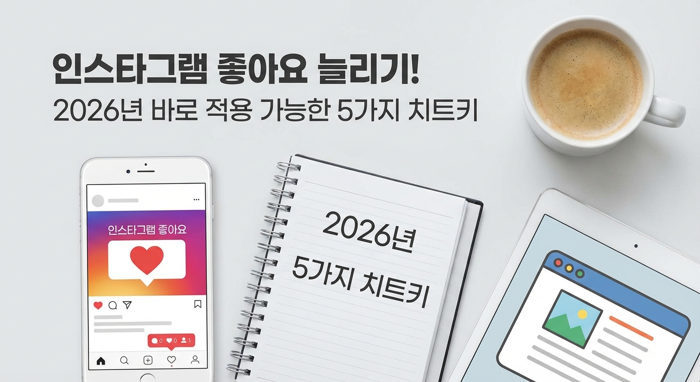 인스타그램 좋아요 늘리기! 2026년 바로 적용 가능한 5가지 치트키