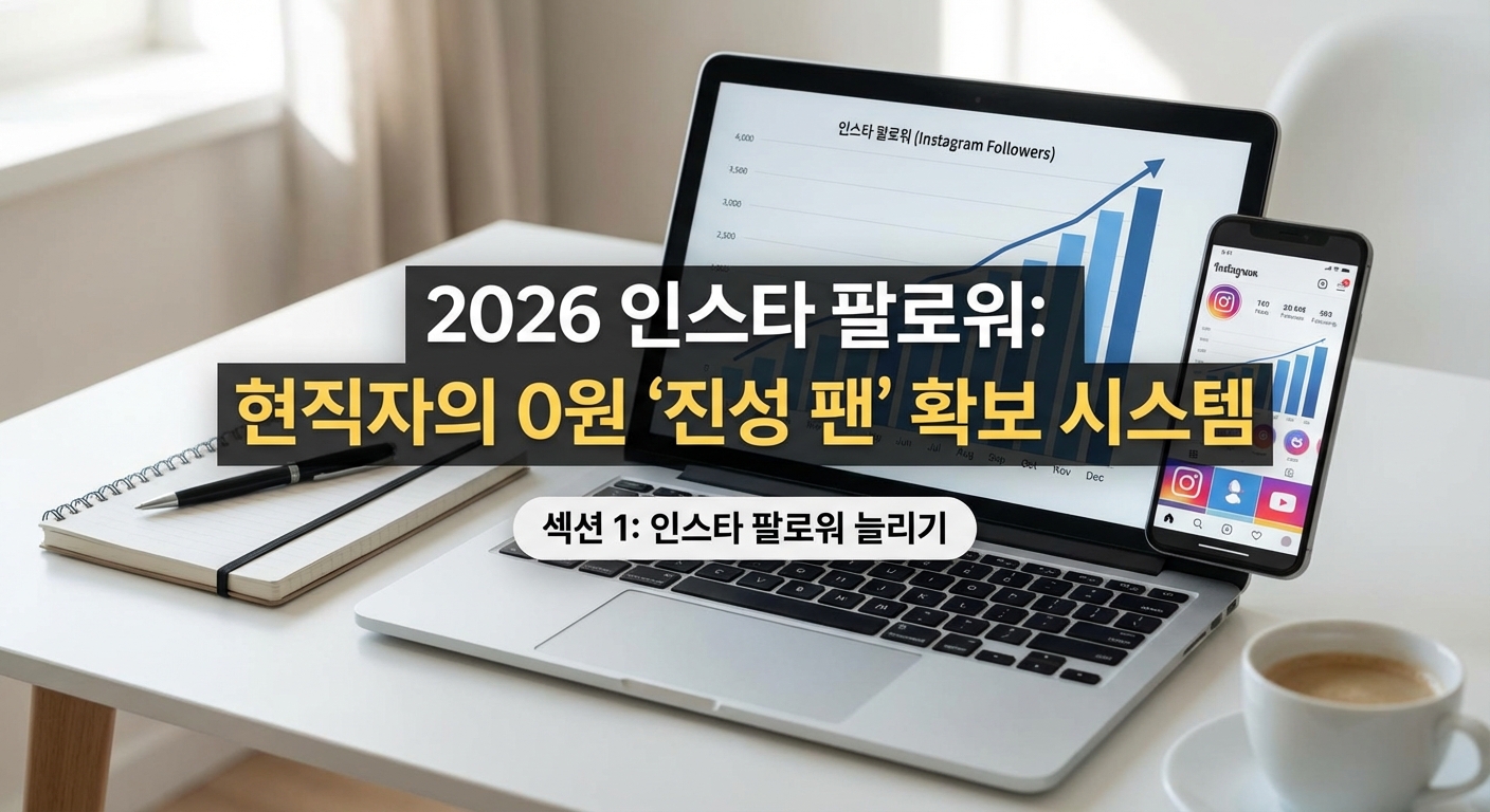 2026 인스타 팔로워, 현직자가 설계한 예산 0원 '진성 팬' 확보 시스템