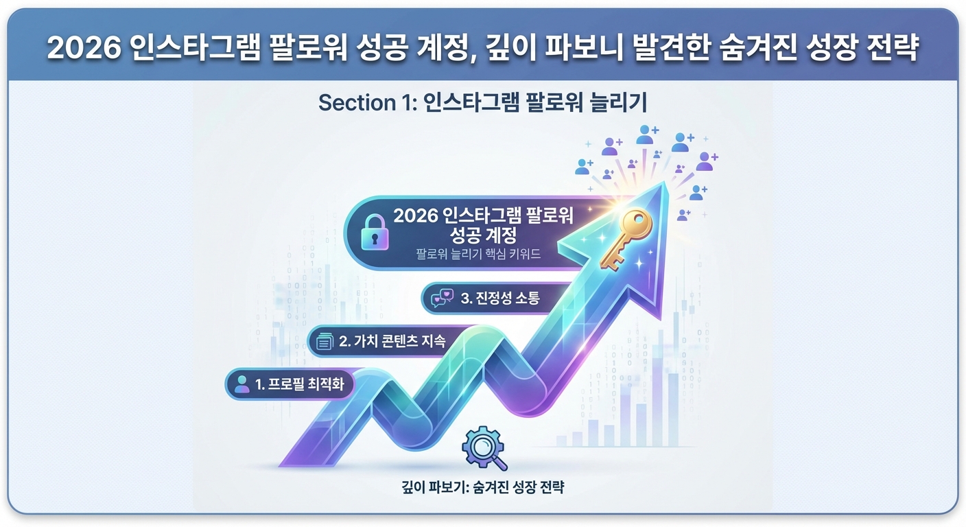 2026 인스타그램 팔로워 성공 계정, 깊이 파보니 발견한 숨겨진 성장 전략