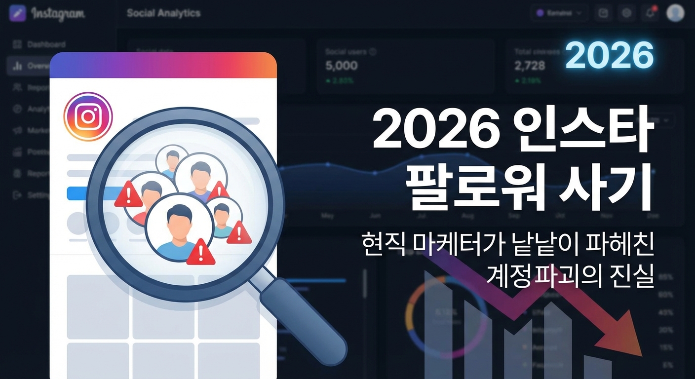 2026 인스타 팔로워 사기, 현직 마케터가 낱낱이 파헤친 계정 파괴의 진실