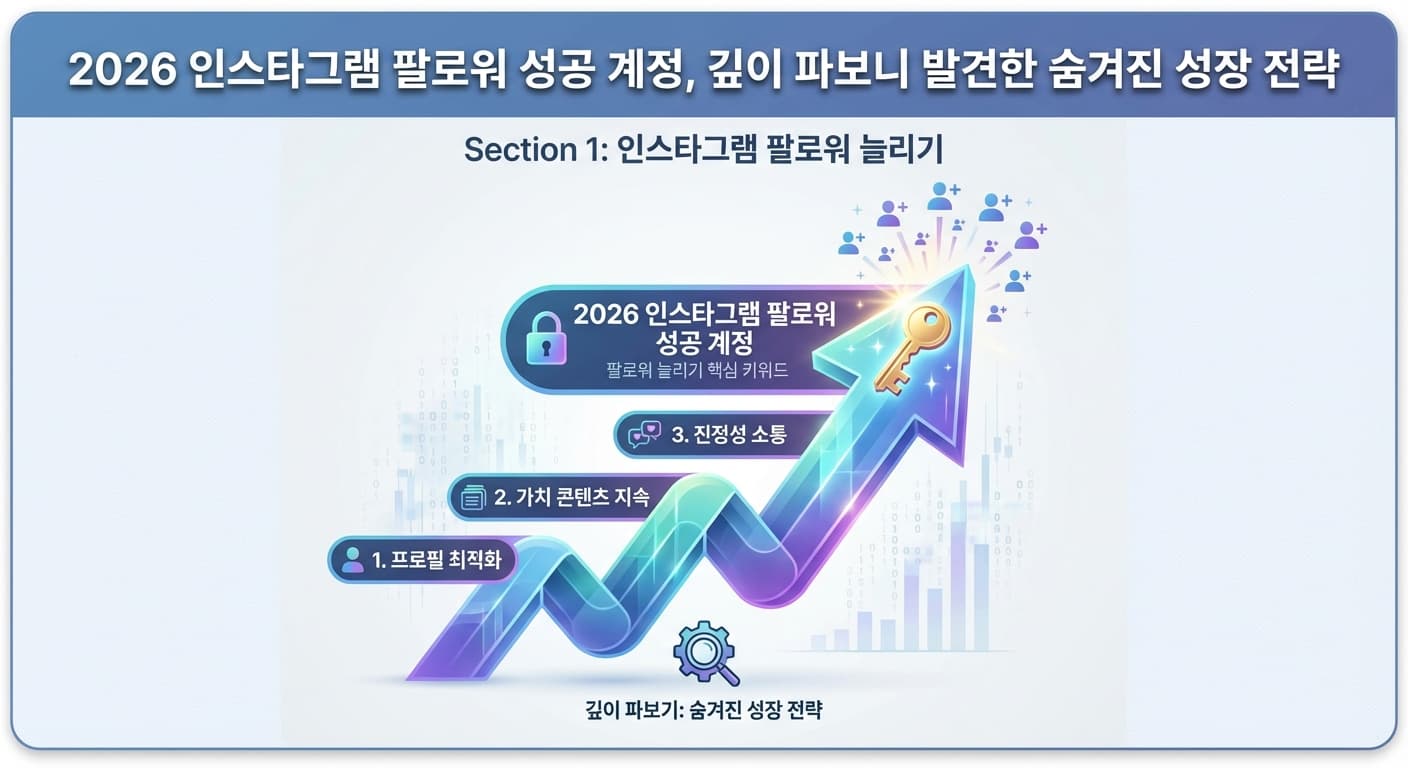 2026 인스타그램 팔로워 성공 계정, 깊이 파보니 발견한 숨겨진 성장 전략