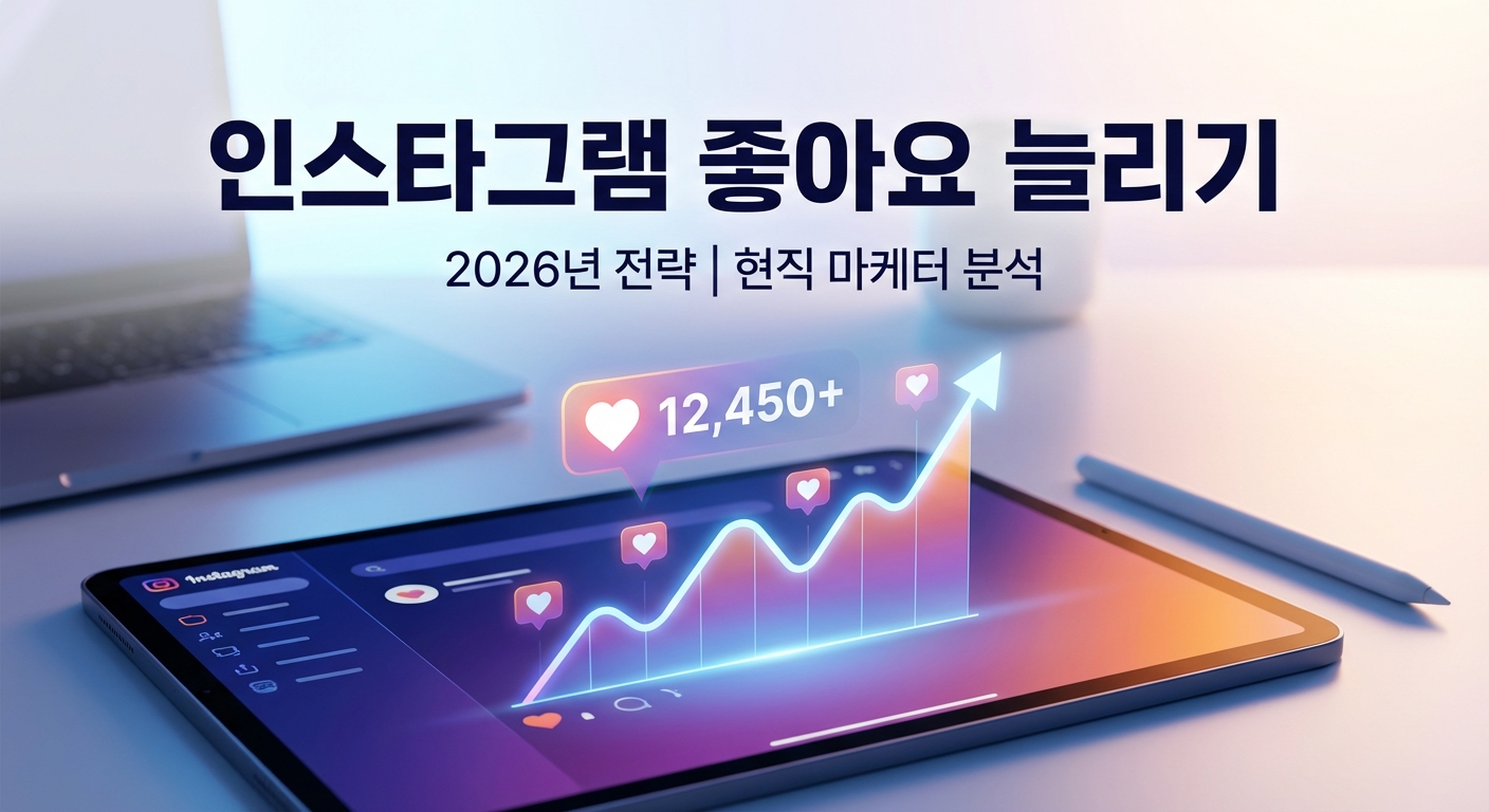 1. 2026년 인스타그램 좋아요 늘리기 현직 마케터의 비용 효율 극대화 전략