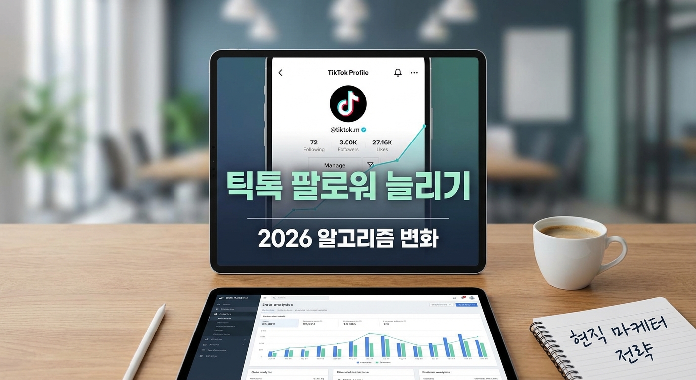 틱톡 팔로워 늘리기 2026 알고리즘 변화 현직 마케터의 완벽 대응 전략