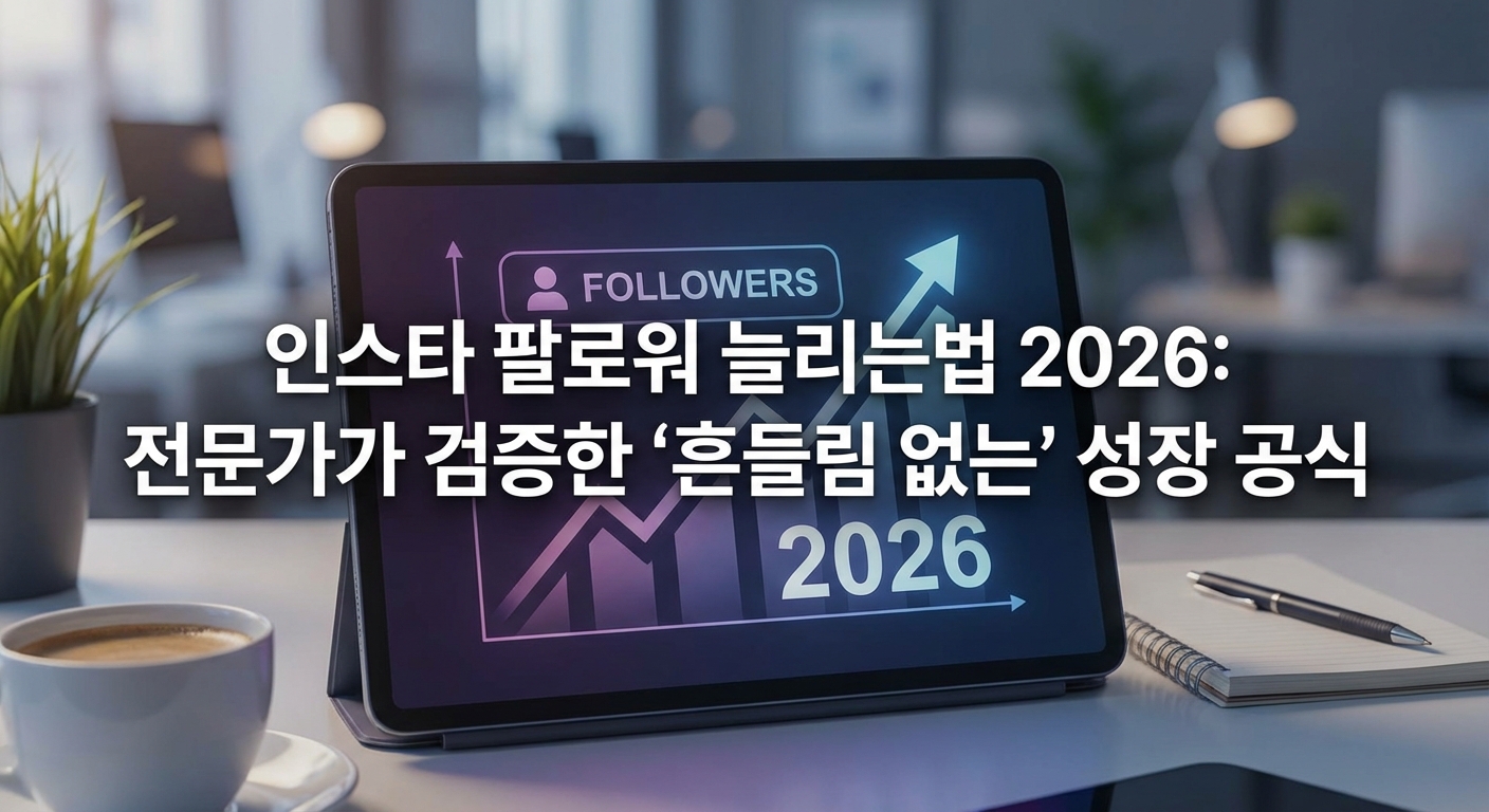 인스타 팔로워 늘리는법 2026: 전문가가 검증한 ‘흔들림 없는’ 성장 공식