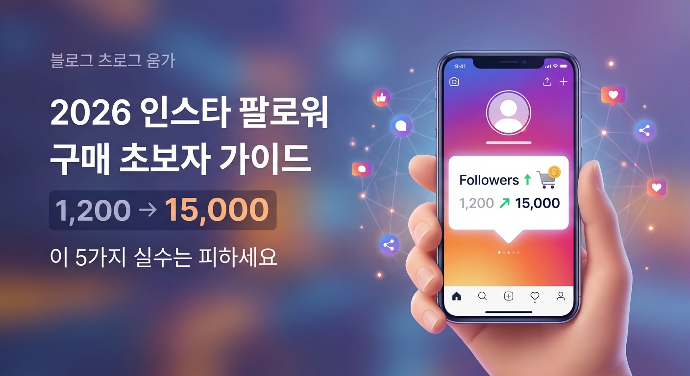 2026 인스타 팔로워 구매 초보자, 이 5가지 실수는 피하세요