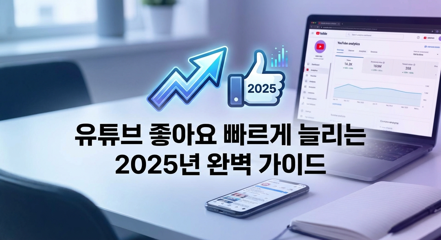 유튜브 좋아요 빠르게 늘리는 2025년 완벽 가이드 관련 이미지 1