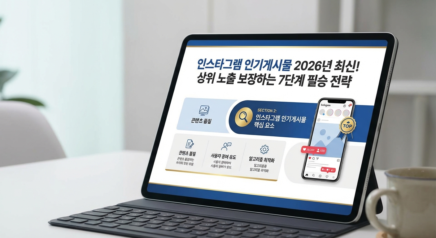 인스타그램 인기게시물 2026년 최신! 상위 노출 보장하는 7단계 필승 전략 관련 이미지 2