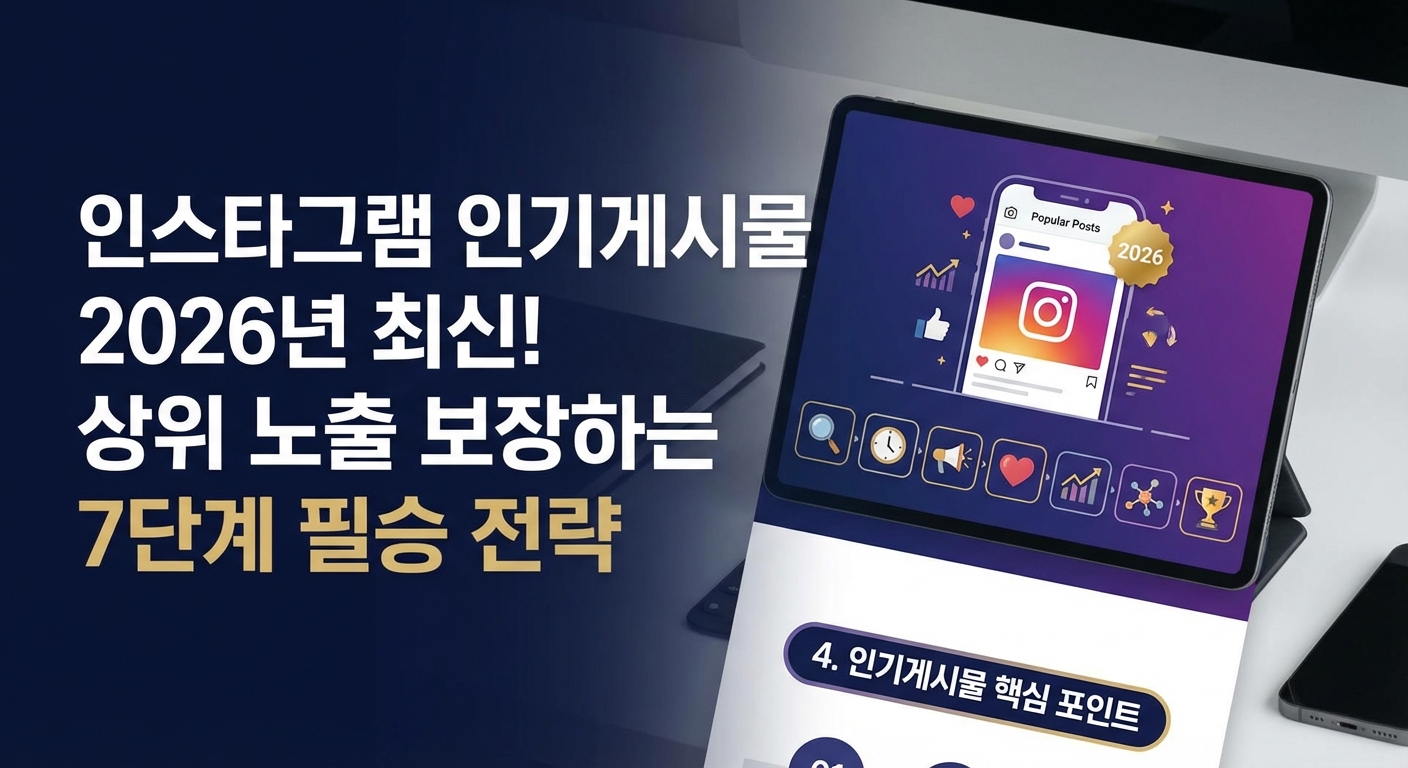 인스타그램 인기게시물 2026년 최신! 상위 노출 보장하는 7단계 필승 전략 관련 이미지 4