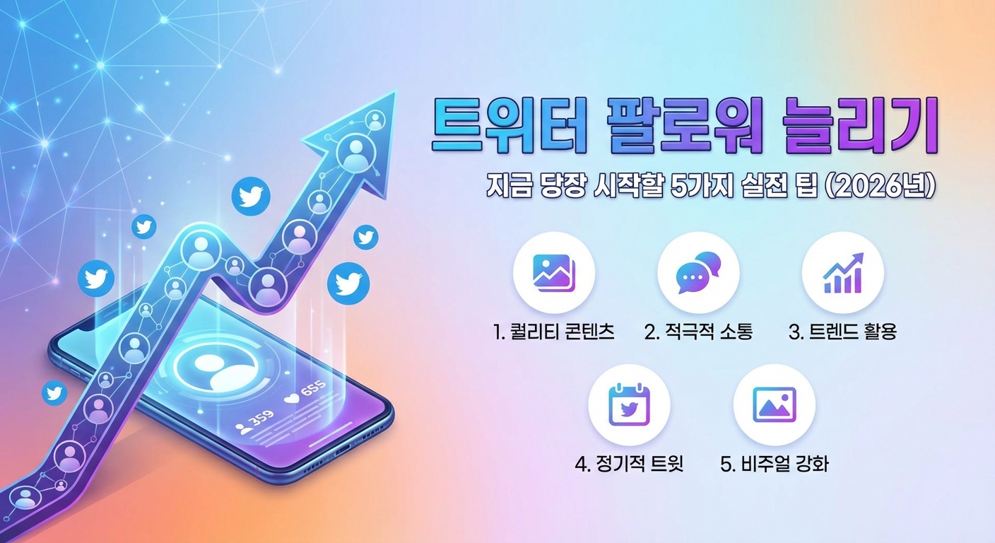 트위터 팔로워 늘리기, 지금 당장 시작할 5가지 실전 팁 (2026년) 관련 이미지 3