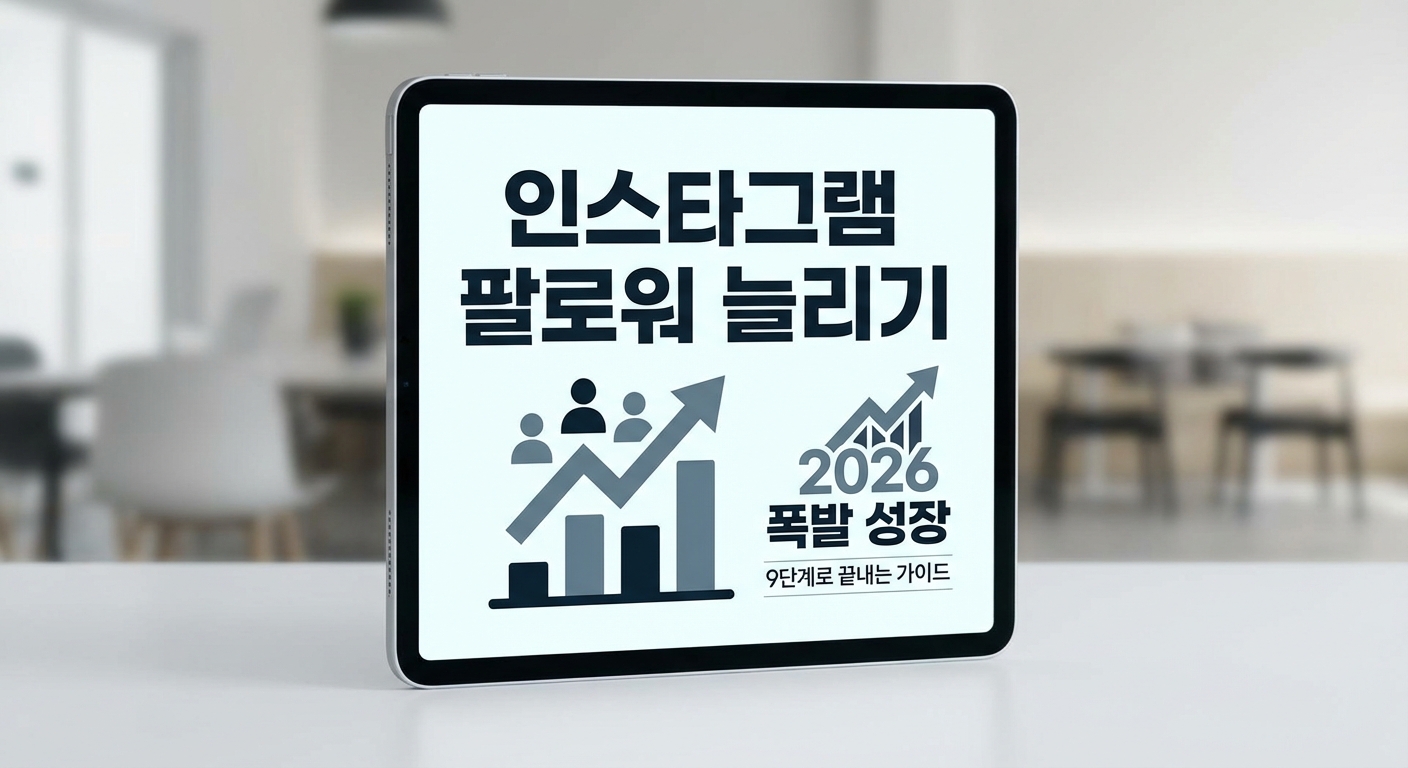 인스타그램 팔로워 늘리기 - 9단계로 끝내는 2026년 폭발 성장 가이드 관련 이미지 1