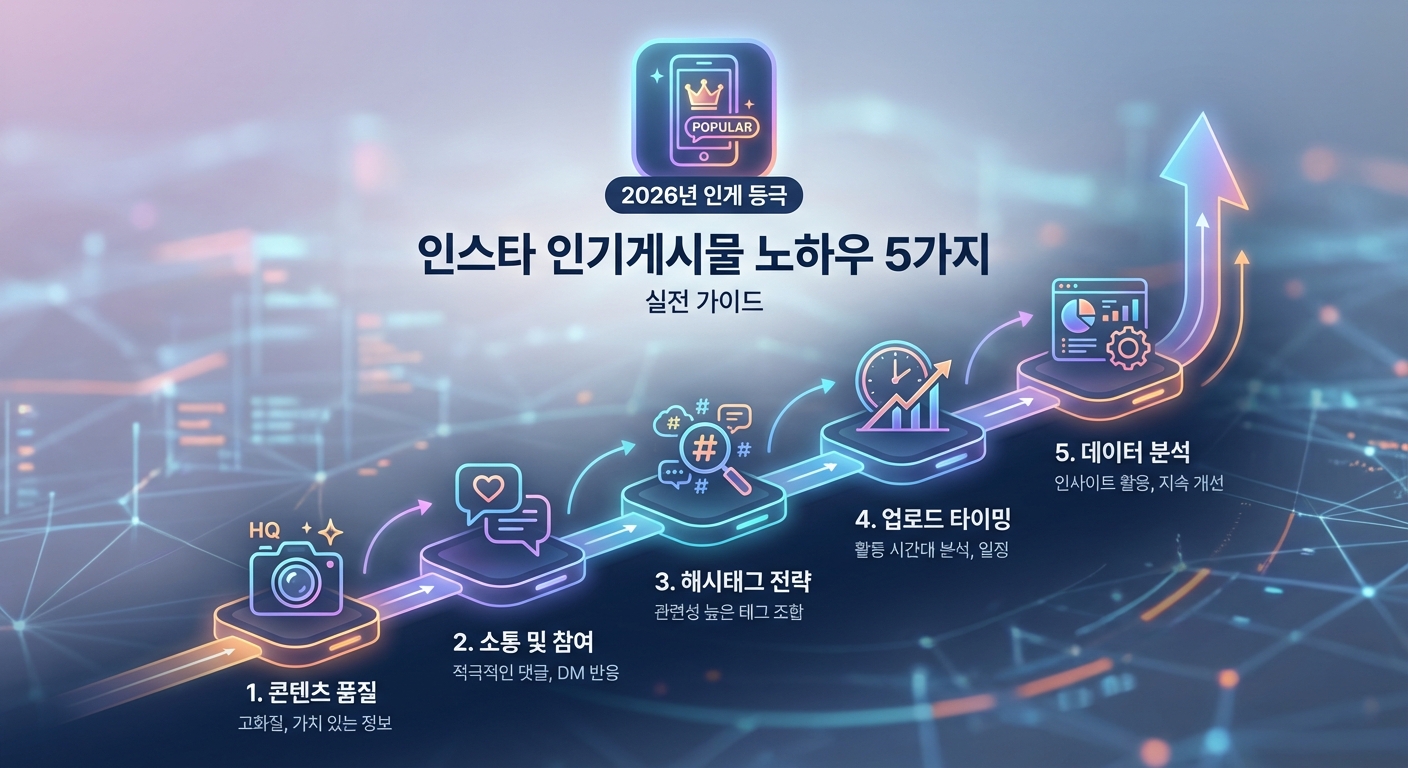 인스타 인기게시물 노하우 5가지, 2026년 인게 등극 위한 실전 가이드 관련 이미지 2