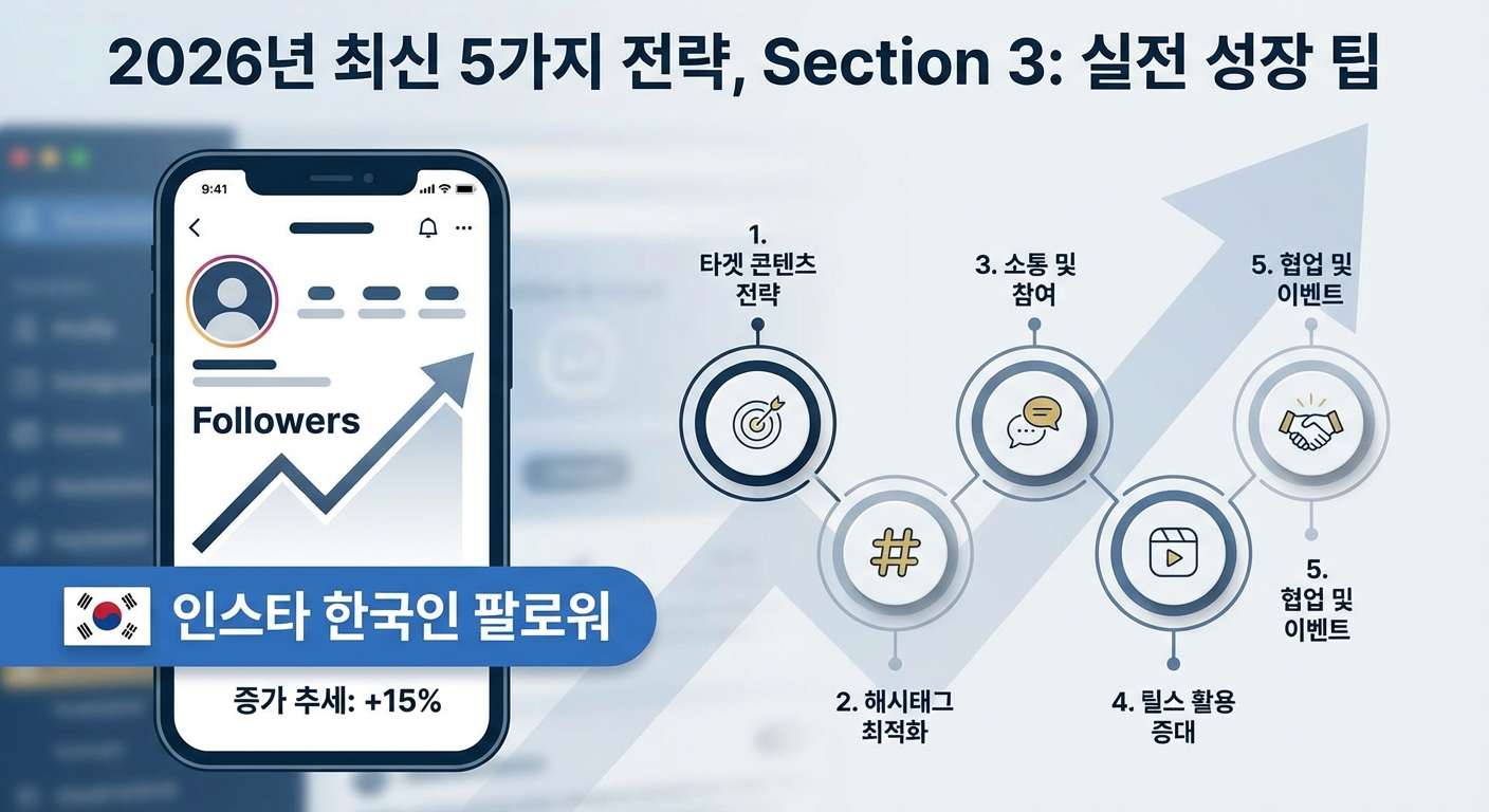인스타 한국인 팔로워 늘리는 법, 2026년 최신 5가지 전략 관련 이미지 3