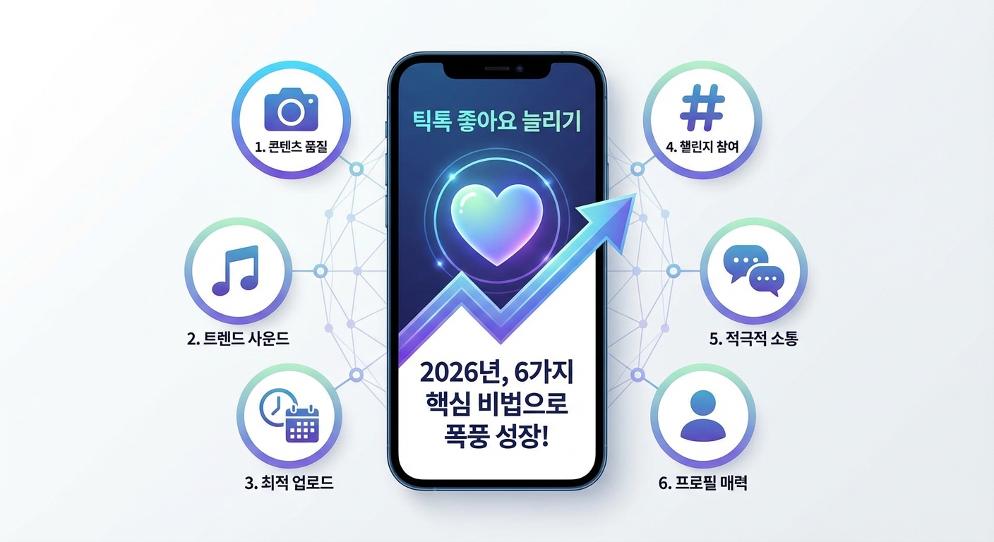 틱톡 좋아요 늘리기 (2026년, 6가지 핵심 비법으로 폭풍 성장!) 관련 이미지 3