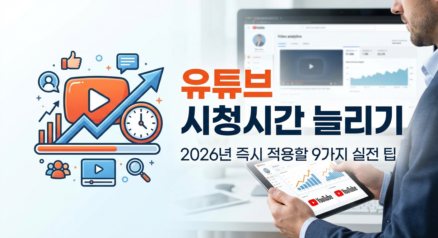 유튜브 시청시간 늘리기, 2026년 즉시 적용할 9가지 실전 팁 관련 이미지 1