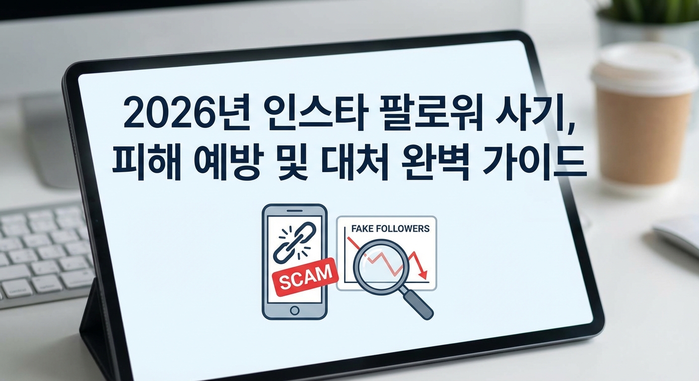 2026년 인스타 팔로워 사기, 피해 예방 및 대처 완벽 가이드 관련 이미지 1
