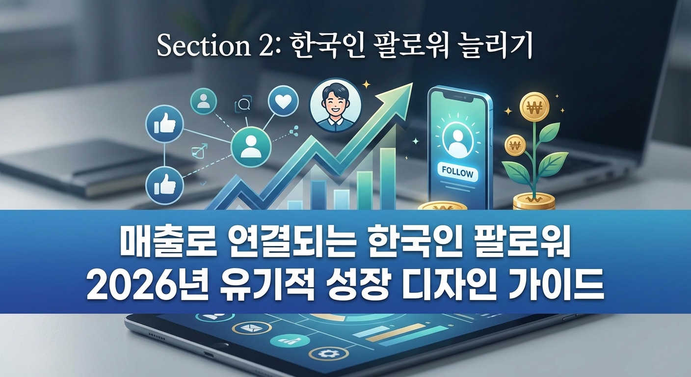 매출로 연결되는 한국인 팔로워 2026년 유기적 성장 디자인 가이드 관련 이미지 2