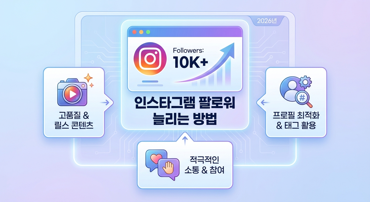 2026년 인스타그램 팔로워 늘리는 방법 최소 비용 최대 효과 노하우 관련 이미지 1
