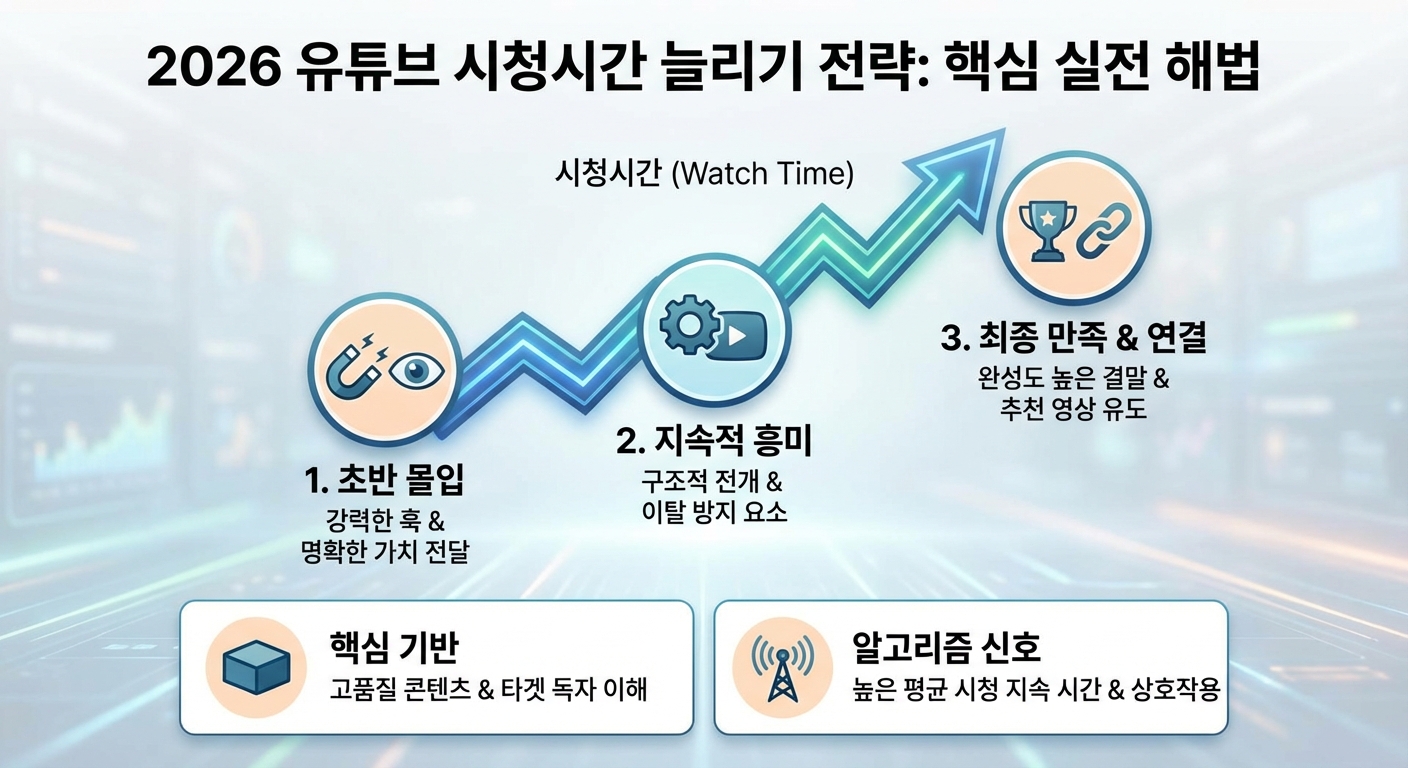 2026 유튜브 알고리즘, 시청시간 늘리기 재편 전략과 실전 해법 관련 이미지 3