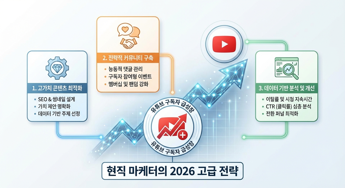 현직 마케터가 공개하는 2026 유튜브 구독자 늘리기 고급 전략 관련 이미지 3