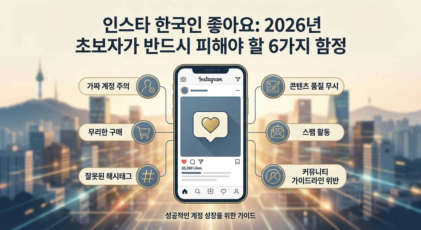 인스타 한국인 좋아요: 2026년 초보자가 반드시 피해야 할 6가지 함정 관련 이미지 1