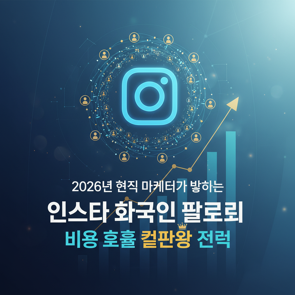 2026년 현직 마케터가 밝히는 인스타 한국인 팔로워 비용 효율 끝판왕 전략 관련 이미지 1