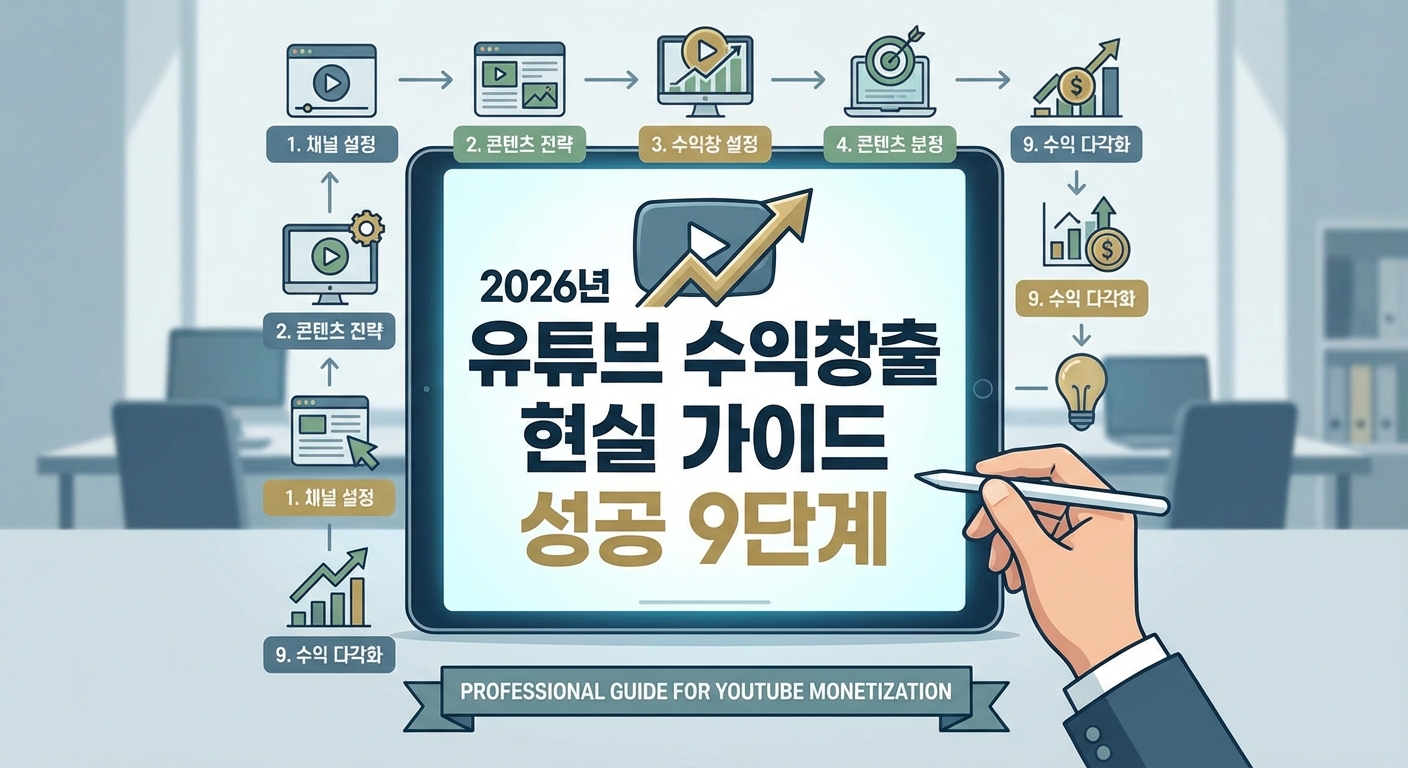 2026년 유튜브 수익창출 현실 가이드 성공 9단계 관련 이미지 3