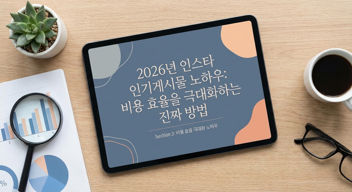 2026년 인스타 인기게시물 노하우 비용 효율을 극대화하는 진짜 방법 관련 이미지 3