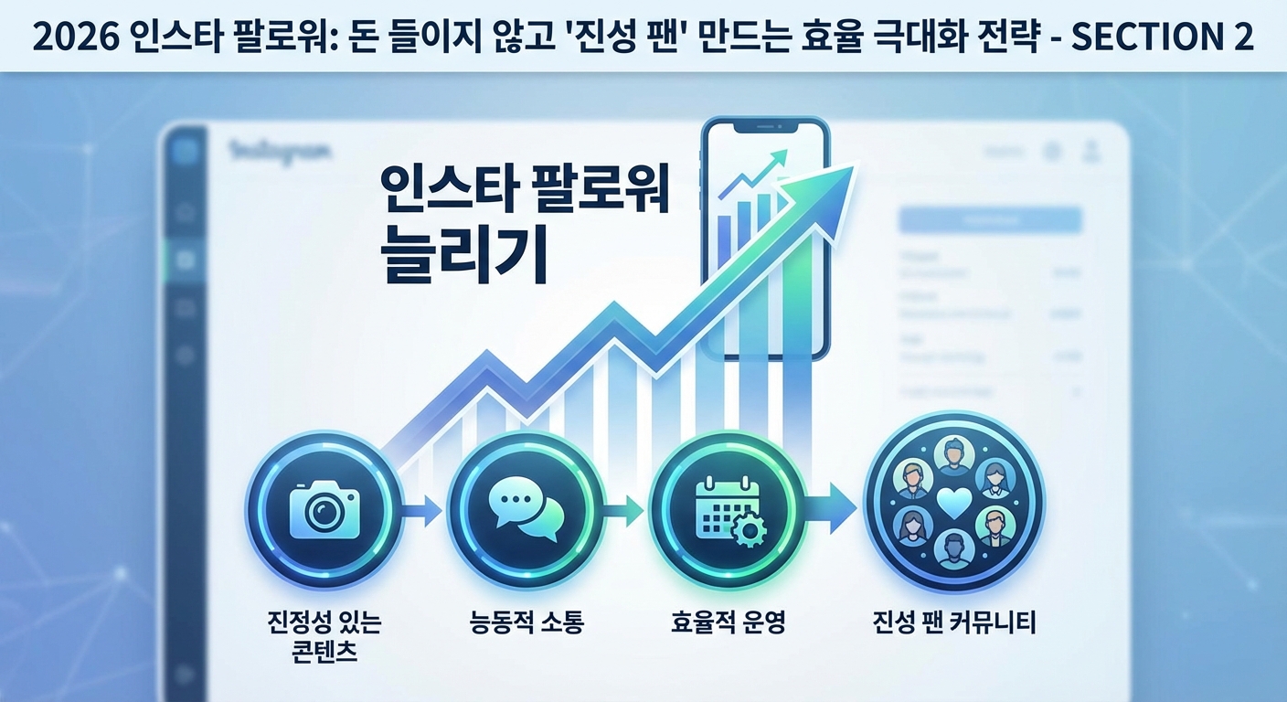 2026 인스타 팔로워: 돈 들이지 않고 '진성 팬' 만드는 효율 극대화 전략 관련 이미지 2