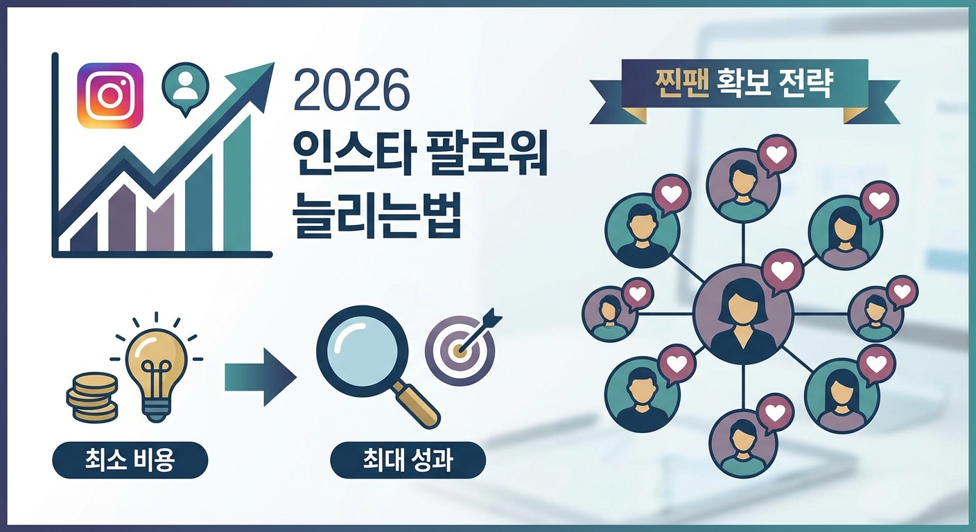 2026 인스타 팔로워 늘리는법 헛수고는 이제 그만! 최소 비용 최대 성과 찐팬 확보 전략 관련 이미지 2