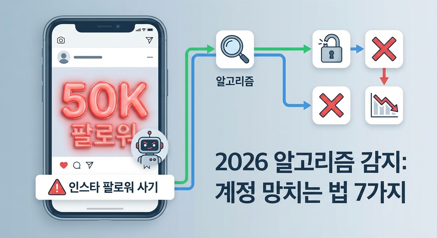 2026 인스타 팔로워 사기: 알고리즘이 간파하는 계정 망치는 법 7가지 관련 이미지 2