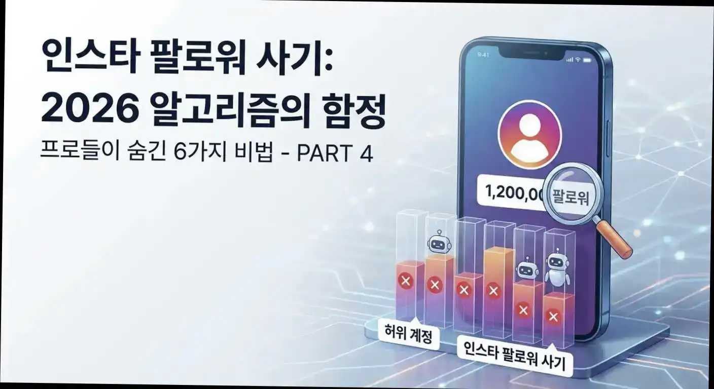 인스타 팔로워 사기, 프로들이 2026 알고리즘에 숨긴 6가지 비법 관련 이미지 4