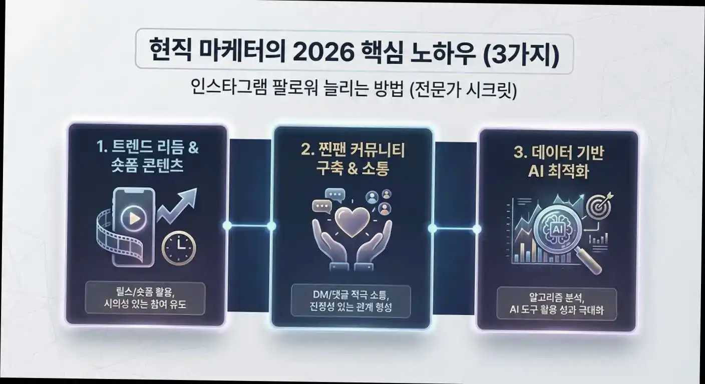 현직 마케터가 털어놓는 인스타그램 팔로워 늘리는 방법 2026 핵심 노하우 3가지 관련 이미지 2