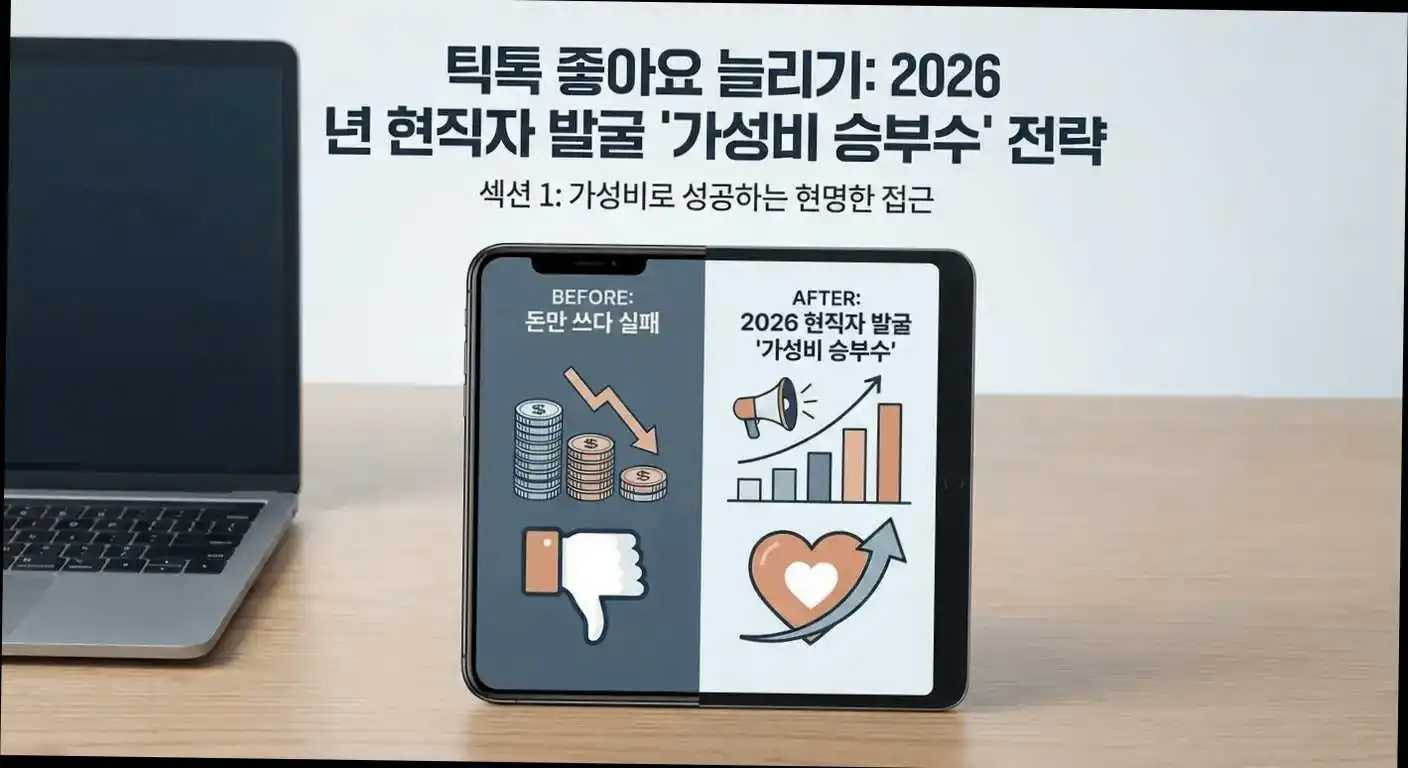 틱톡 좋아요, 돈만 쓰다 실패? 2026년 현직자 발굴 '가성비 승부수' 관련 이미지 1
