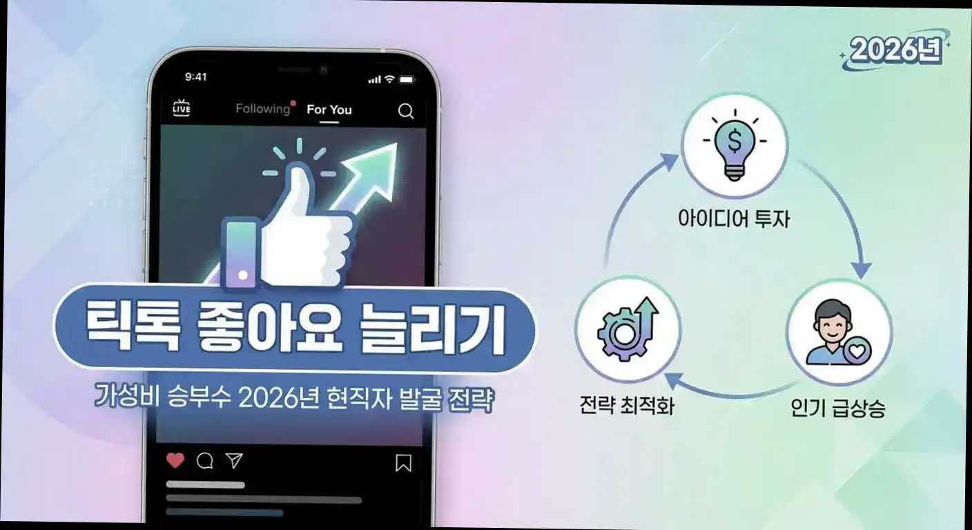 틱톡 좋아요, 돈만 쓰다 실패? 2026년 현직자 발굴 '가성비 승부수' 관련 이미지 3