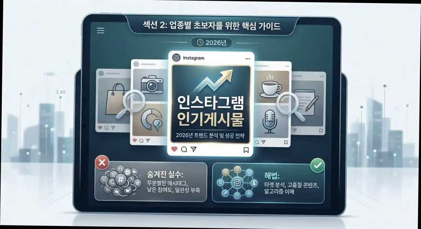 인스타그램 인기게시물, 2026년 업종별 초보자가 반드시 피할 숨겨진 실수와 해법 관련 이미지 2